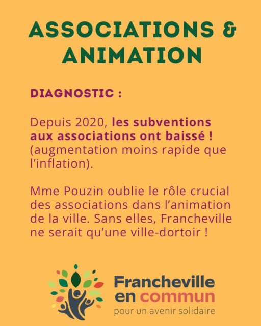 [PROGRAMME]

Le 15 mars prochain, pour une ville vivante qui soutient ses associations et met son patrimoine en avant, votez Francheville en commun ! 🎊

#francheville69 #francheville #municipales2026 #franchevilleencommun alienorperrard